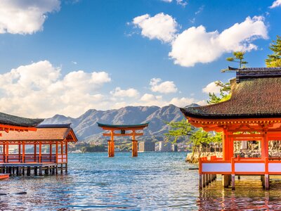 Miyajima, Hiroshima, Japan floating shrine