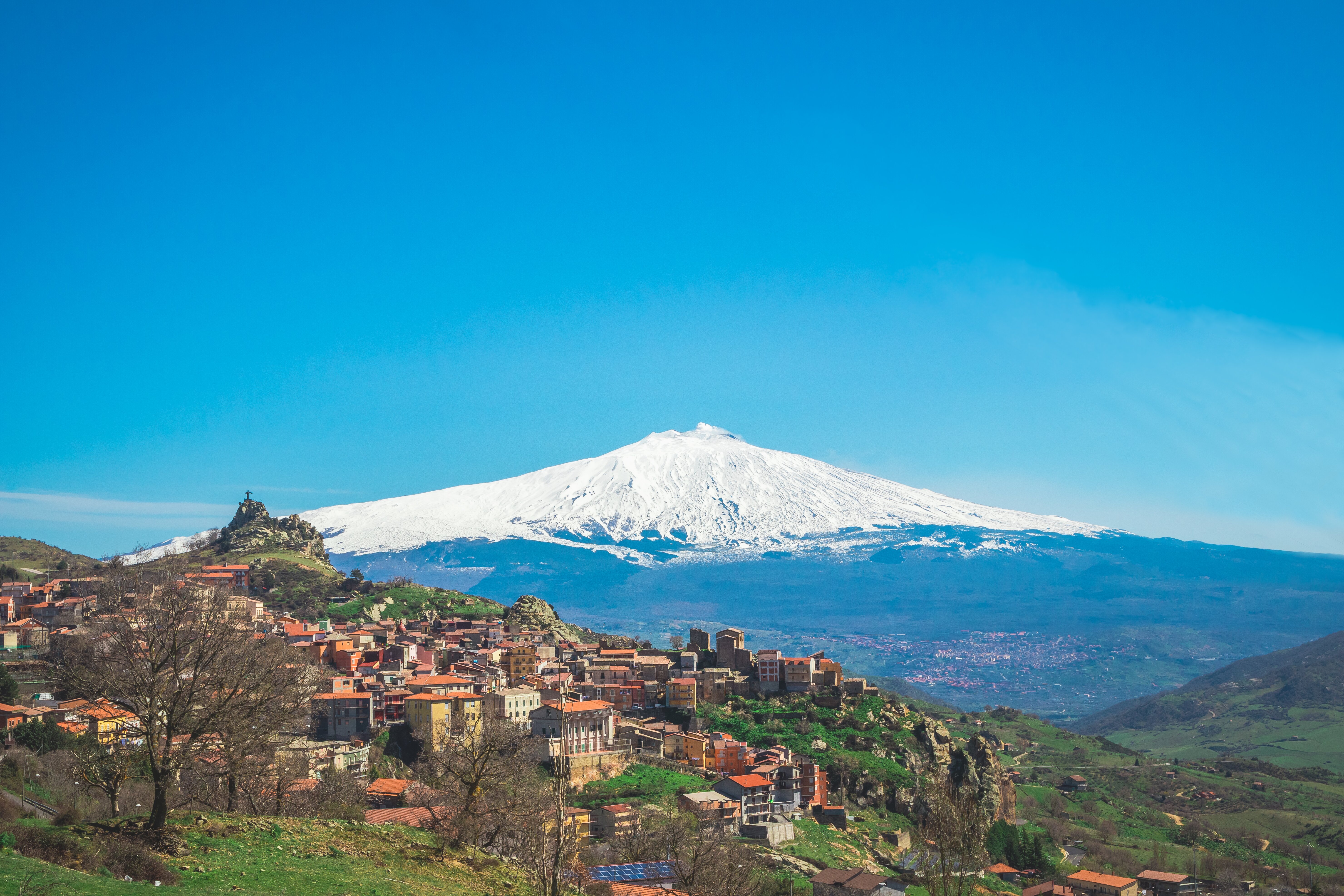 Walking Under Mount Etna