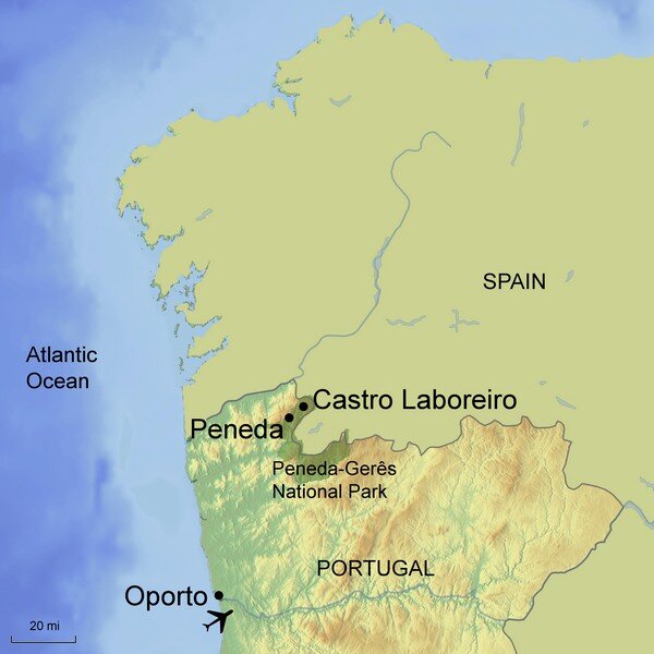 tourhub | Ramble Worldwide | Wilderness Parks Of Northern Portugal | Tour Map