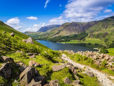 View of Buttermere from descent from Haystacks, Lake District
