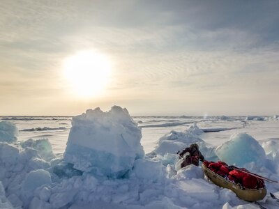 Explorer Mark Wood on an expedition