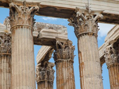 Temple of Zeus pillars, Olympia, Athens, Greece