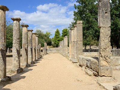 Ancient ruins of Palaestra, Olympia, Greece