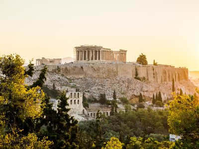 acropolis of athens during sunny day, Greece
