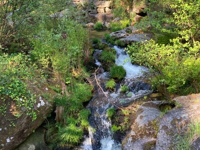 Stream leading into small waterfall in Northern Portugal