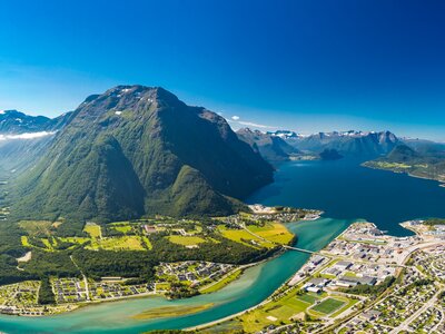 Rampestreken viewpoint in Andalsnes, Norway