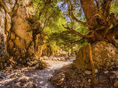 Mountain landscape Imbros gorge on Crete, Greece