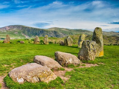 Famous Castlerigg Stone Circle in Keswick, England's Lake District National Park