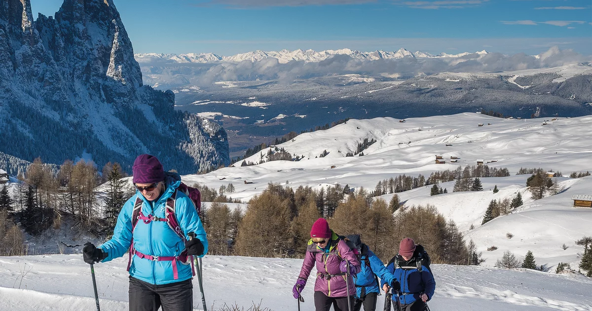 Snowshoeing in the Dolomites